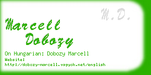 marcell dobozy business card